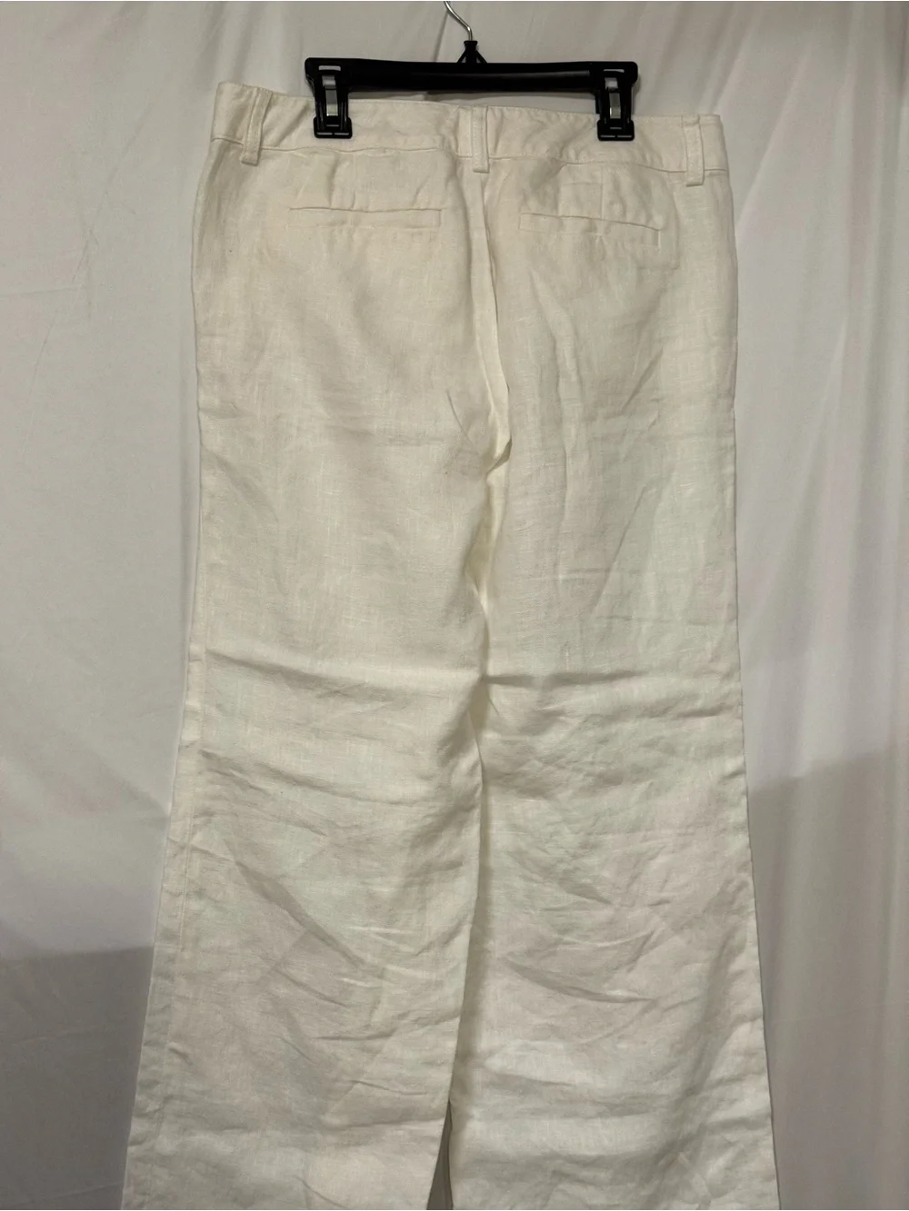 Michael Kors Cream Wide-Leg Linen Blend Pants 100% linen